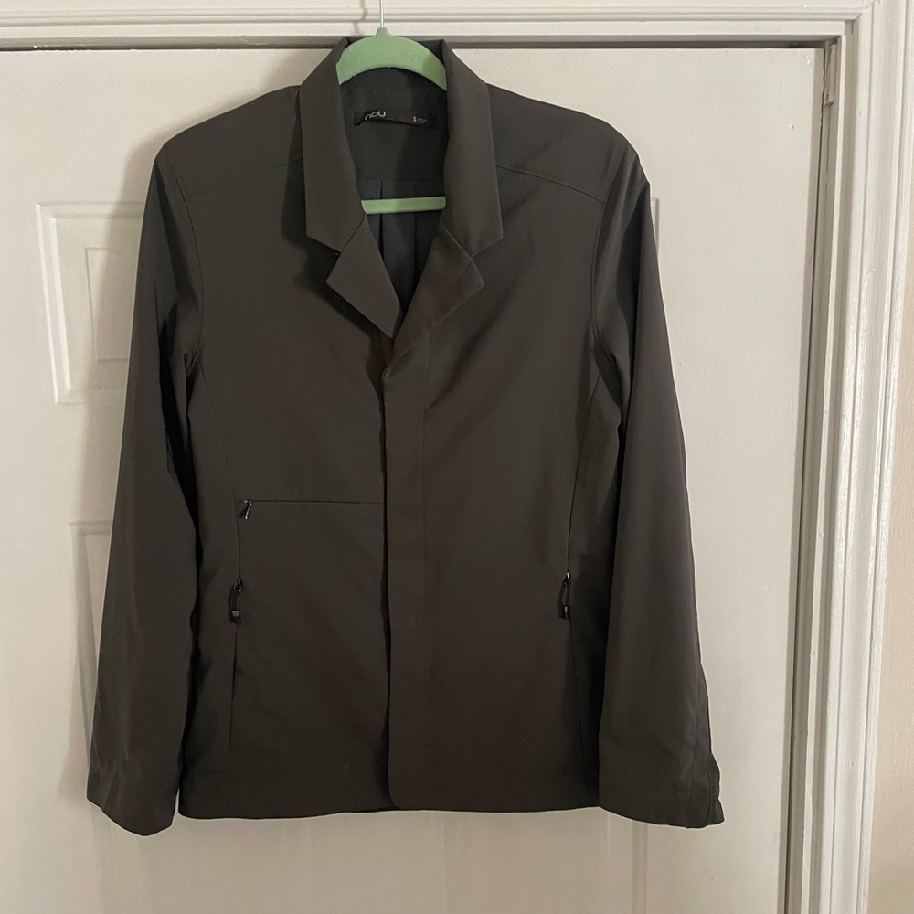 Nau Gray Recycled Polyester Jacket reflective elements Size S